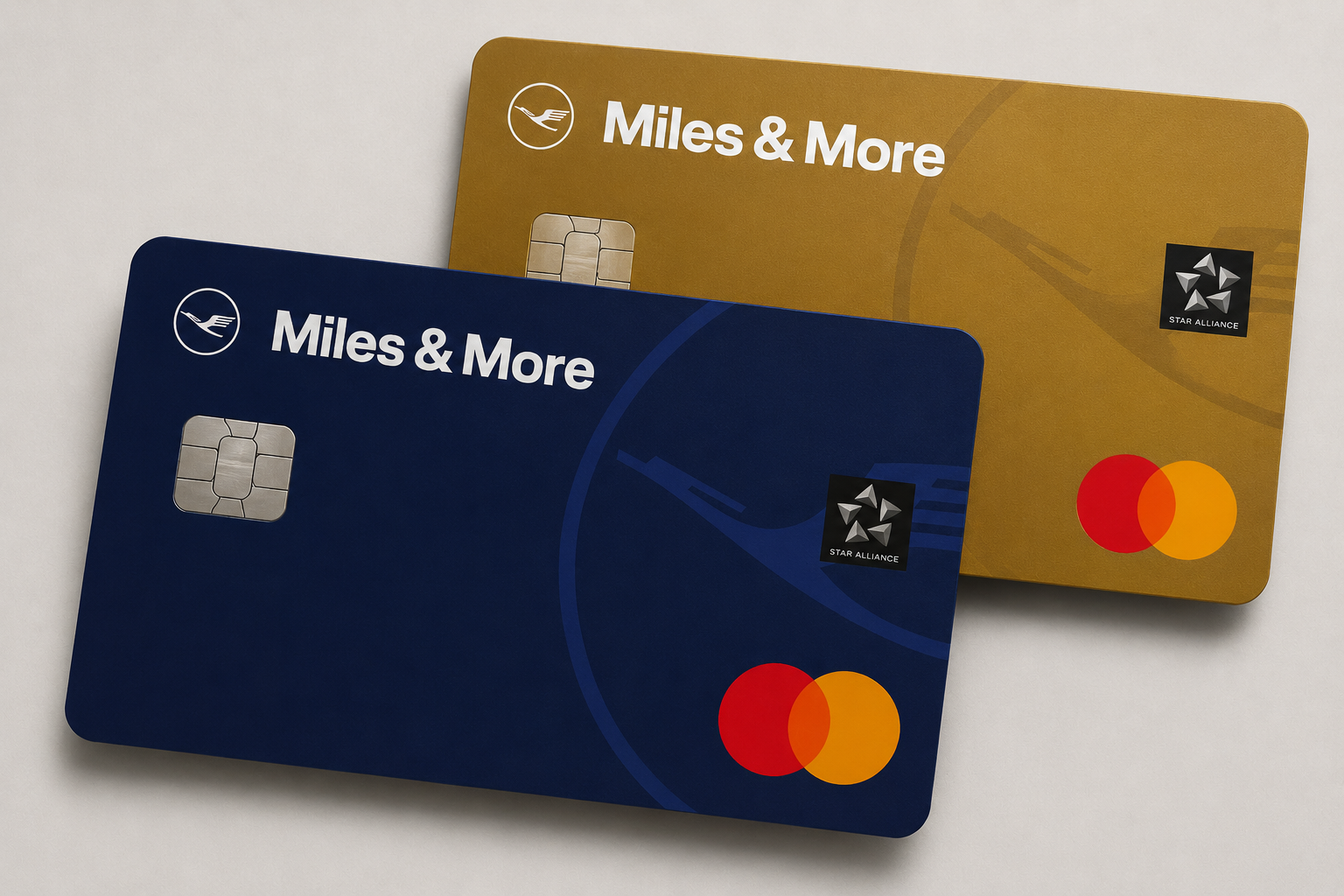Miles and More Kreditkarte Blue und Gold